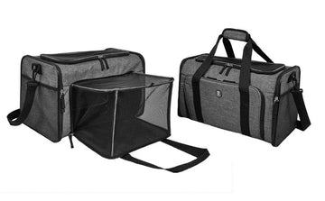 Fofos Car Seat Carrier & Bed - Gray/ Blue